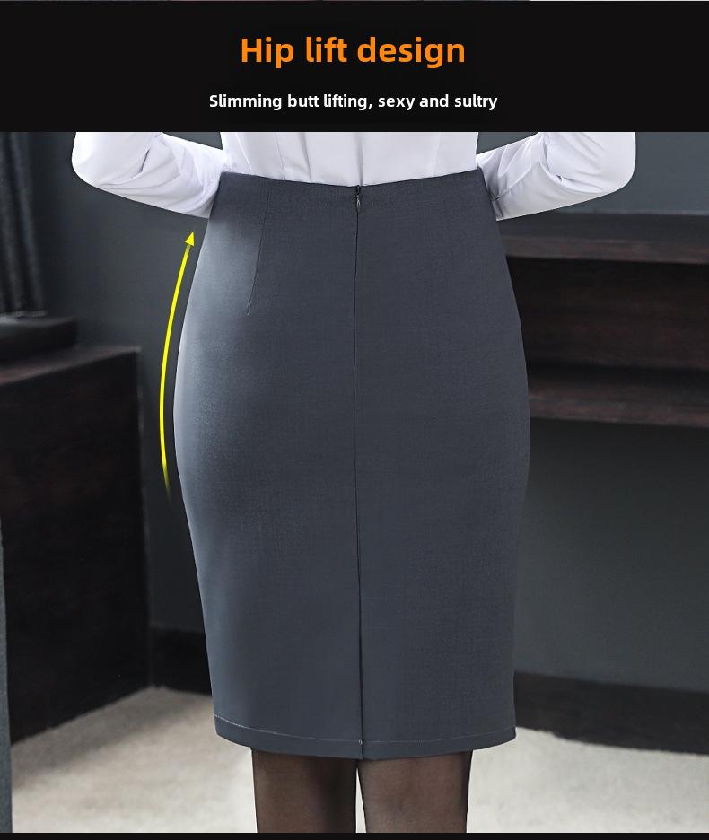 Eleganter Damen Bleistiftrock in Schwarz, knielang - Perfekt für Büro und Herbst/Frühling