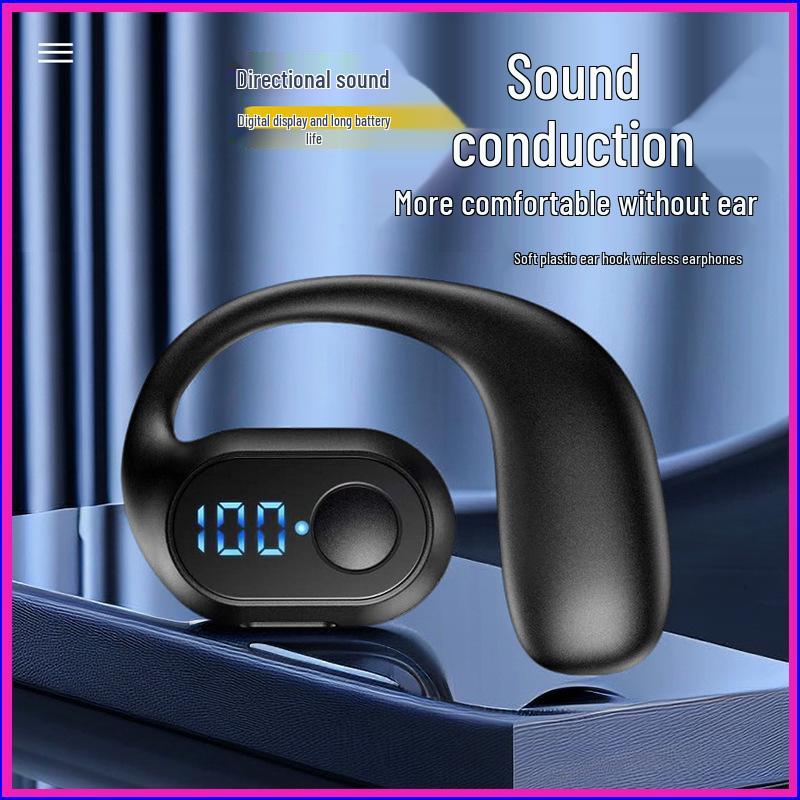 Single-Ear Bluetooth Headset with Display, Long Battery, Button Control, OWS Open-Ear Sports Wireless Headset