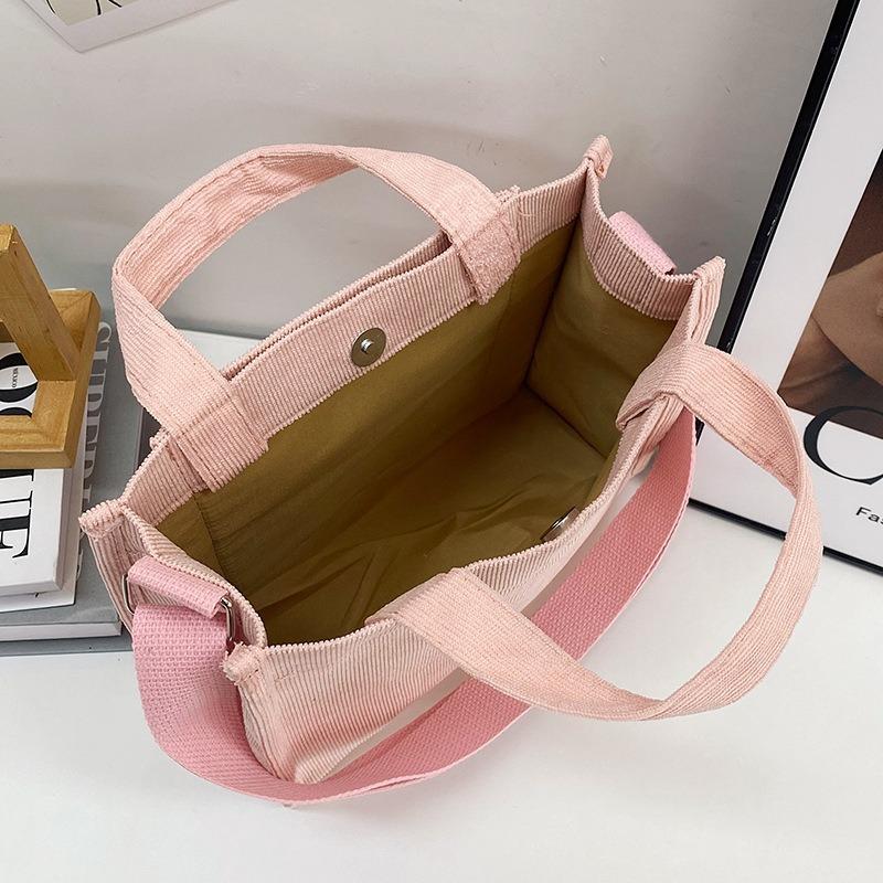 Corduroy Small Square Bag Women's Bag Large Capacity Shoulder Messenger Bag Can Be Printed Logo Handbag