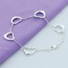 Silver-Plated Korean Style Five-Petal Flower Jewelry Set: Bracelet, Necklace, Earrings, Ring (T117)