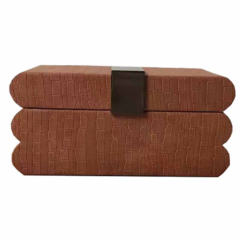 

Luxury Jewelry Box Leather Women Jewelry Packaging Boxes Multi-functional Earrings Braclet Ring Organizer Display Accessories Small-23X12X7.5CM коричневый