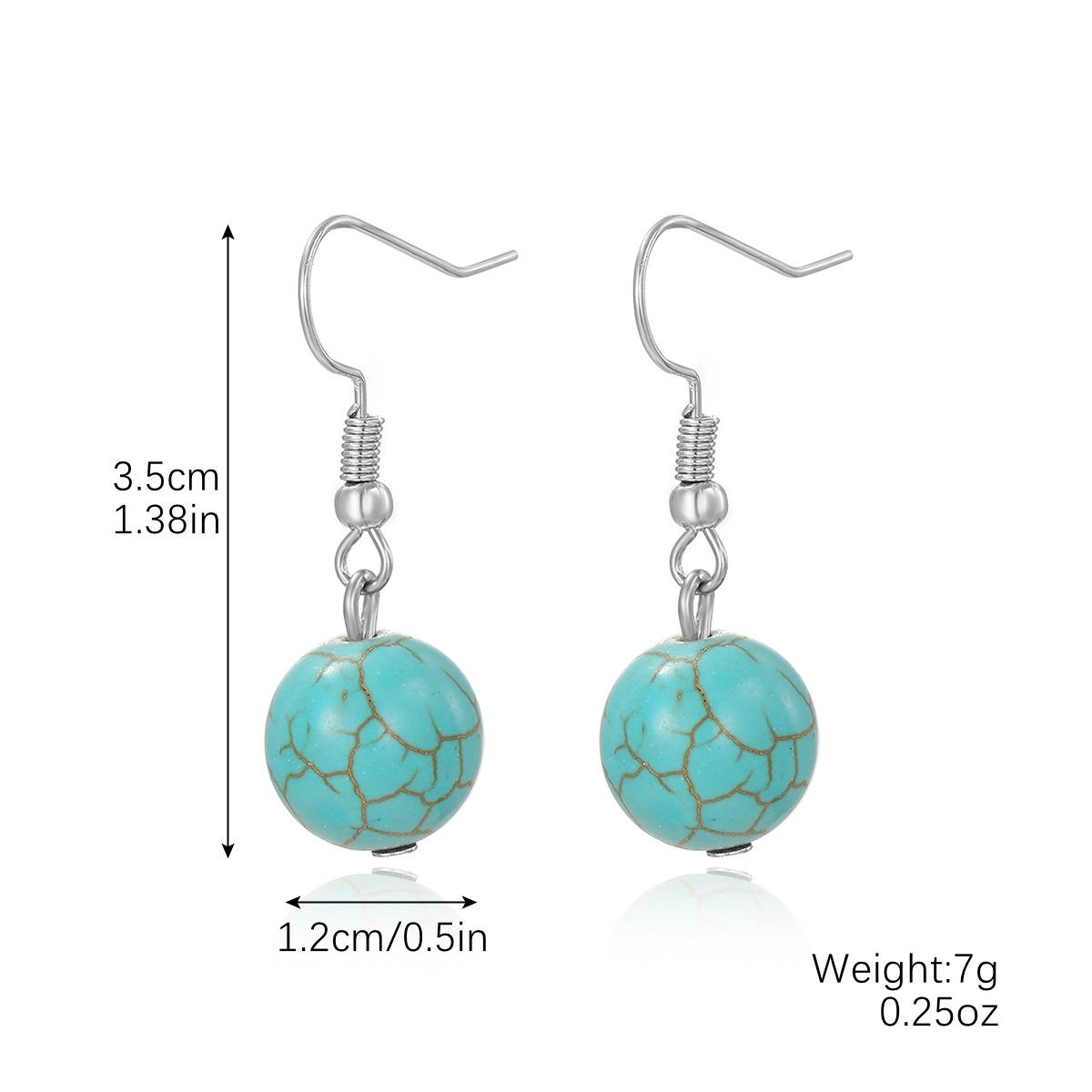 

Vintage Turquoise Pendant Bohemian Beaded Ethnic Jewelry Necklace & Earrings Set