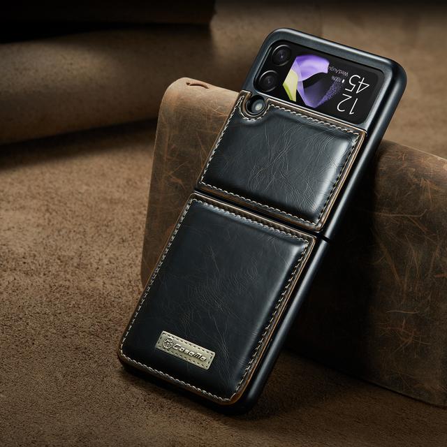 Anti -Shock Mobile Phone Protective Leather Case For Samsung Galaxy Z Flip4 Flip 3 Flip3 Zflip4 Flip 4 5g Matte Feeling Cases