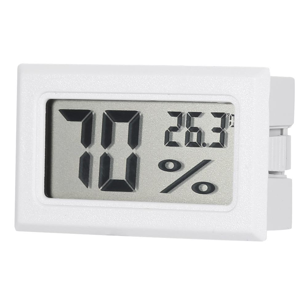Digital LCD Hygrometer Indoor Thermometer Humidity Monitor for Home, Office, Greenhouse (White)