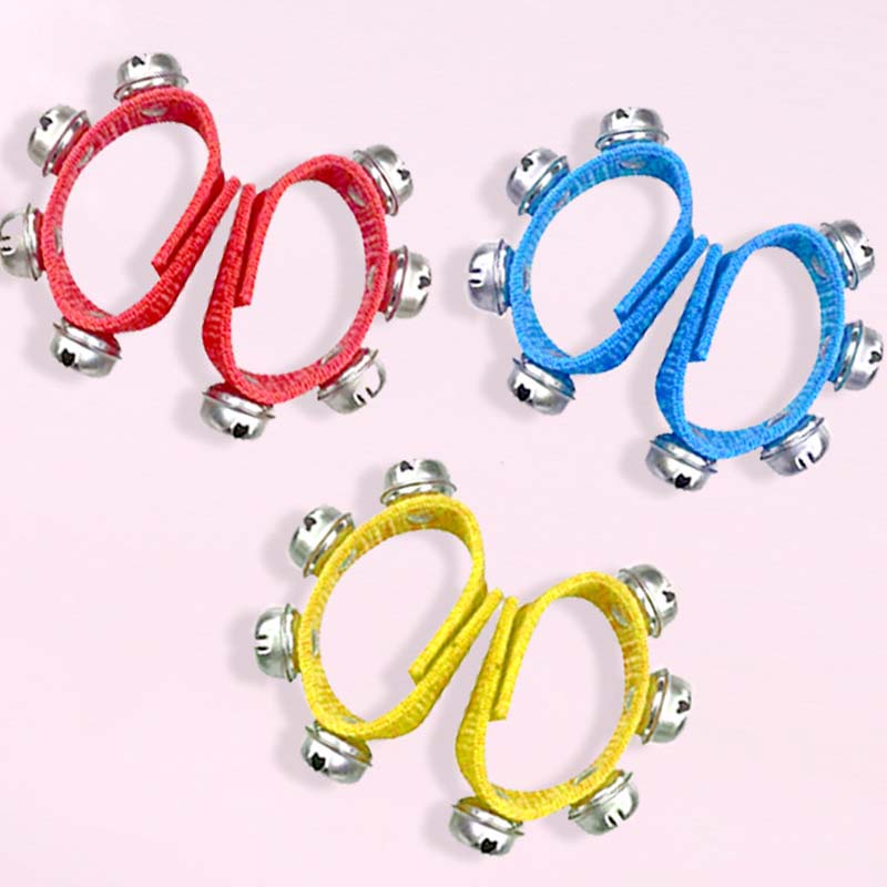 2 peças/conjunto Sino de Pulso Colorido Brinquedo Instrumentos Musicais Adequado para Iniciantes Iluminação Musical Lazer Entretenimento Adereços TMZ