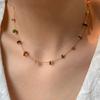 Premium Luxury 925 Sterling Silver With 18K Gold Plating Natural Stone Colorful Bead Necklace Women's Jewelry