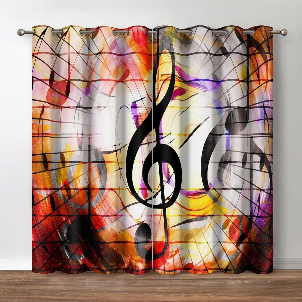 Blumige Verdunkelungsvorhänge, Boho Bunter Blumendruck Dekor für Zuhause Schlafzimmer Wohnzimmer Ösenfenster Verdunkelungsvorhänge