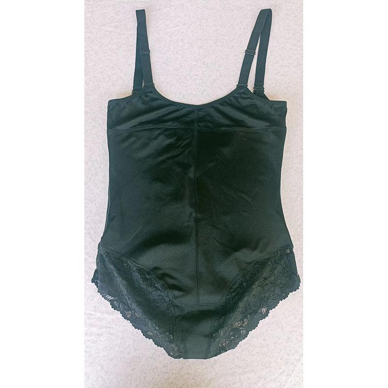 Cross-Lace Zipper Body Shaper with Slimming Control Straps
