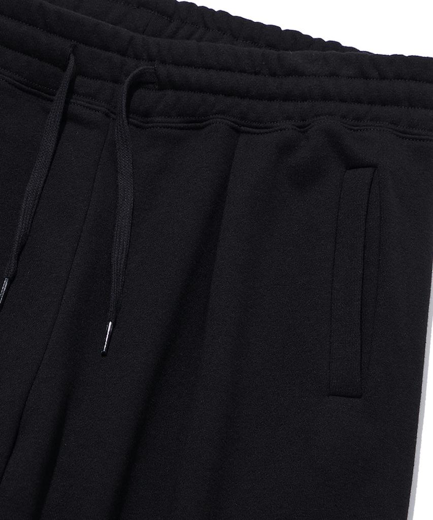 URBANAGE One-Pleat Wide Sweatpants_Black