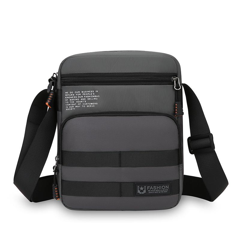 

Мужская сумка многоотделенческая наплечная сумка деловая легкая сумка дорожная сумка через плечо серый