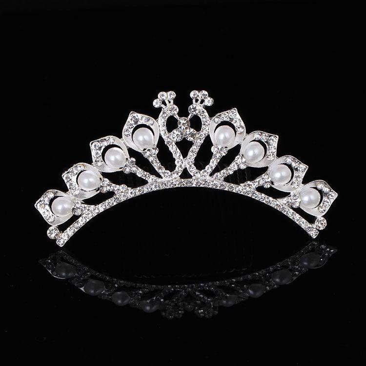 Rhinestone Tiara for Girls - Princess Crown Headpiece, Birthday Gift & Performance Hair Accessory