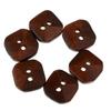 100pcs Square 2-holes Wooden Replacement Buttons Sewing Repair Buttons 13mm