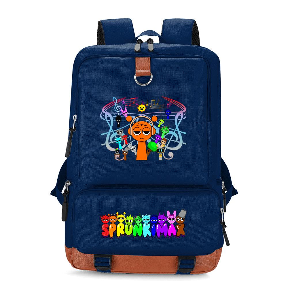 Srunki Backpack Multifunctional Large Capacity Business Backpack Lightweight Burden Reduction Primary and Secondary School Student Bag