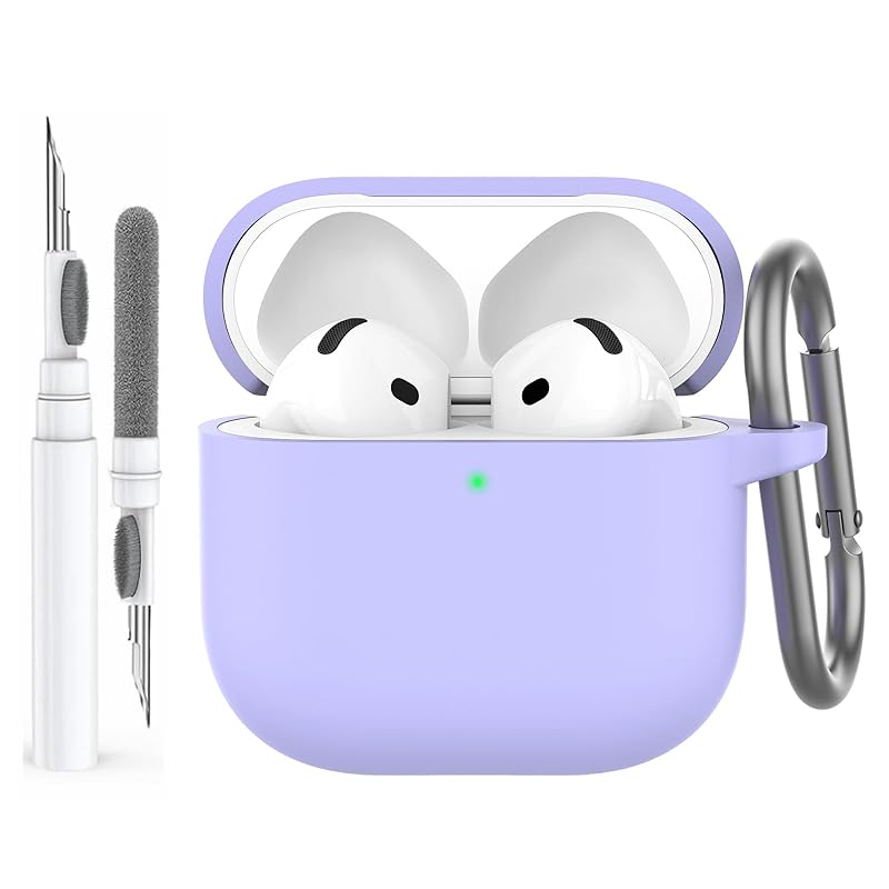 

AhaStyle AirPods 4 case cover (2024) soft silicone 4th generation Comes with cleaning kit Apple for 4 full body Shockproof cover skin USB-C charging