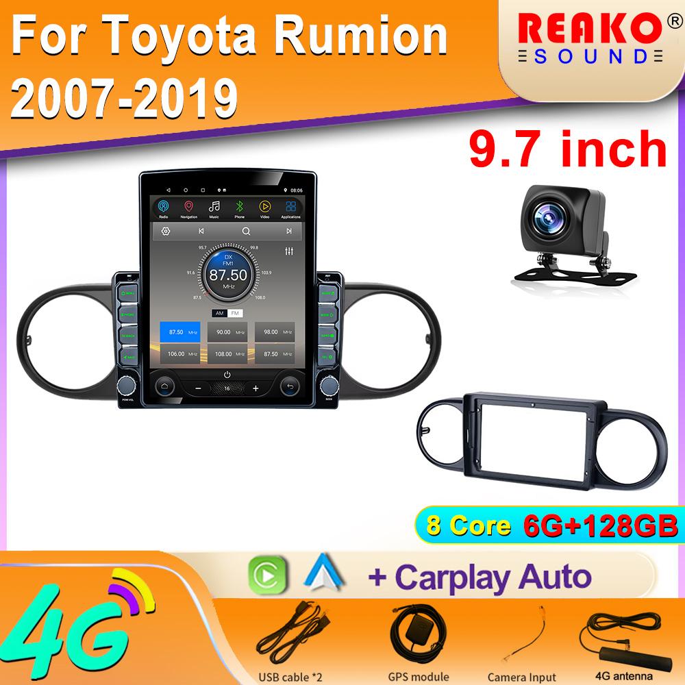 

9,7-дюймовый вертикальный экран Tesla автомобильное радио для Toyota Rumion Corolla 2007-2019 GPS навигация мультимедийный плеер Carplay 2din 8 core 6GB+128GB