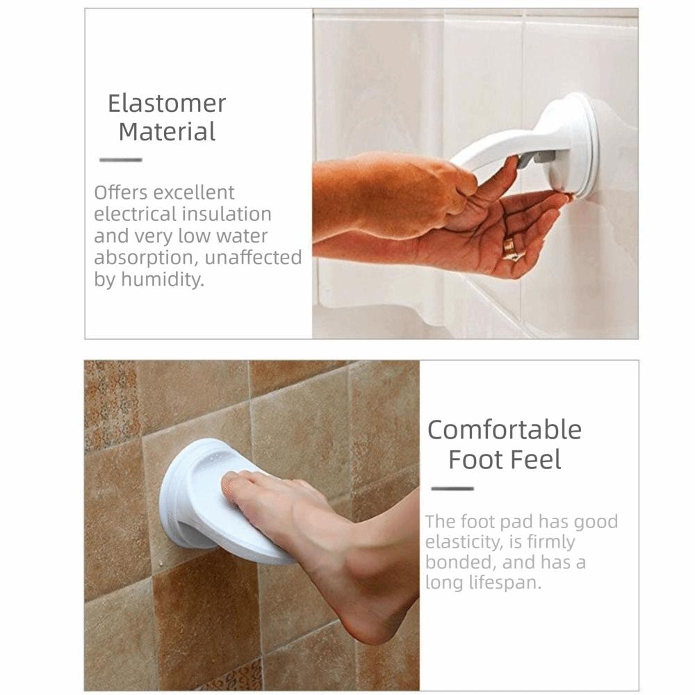 Suction Cup Shower Foot Rest Non Slip Wall Mounted Pedicure Foot Pedal Easy Installation Stable Leg Shaving Footrest Assist