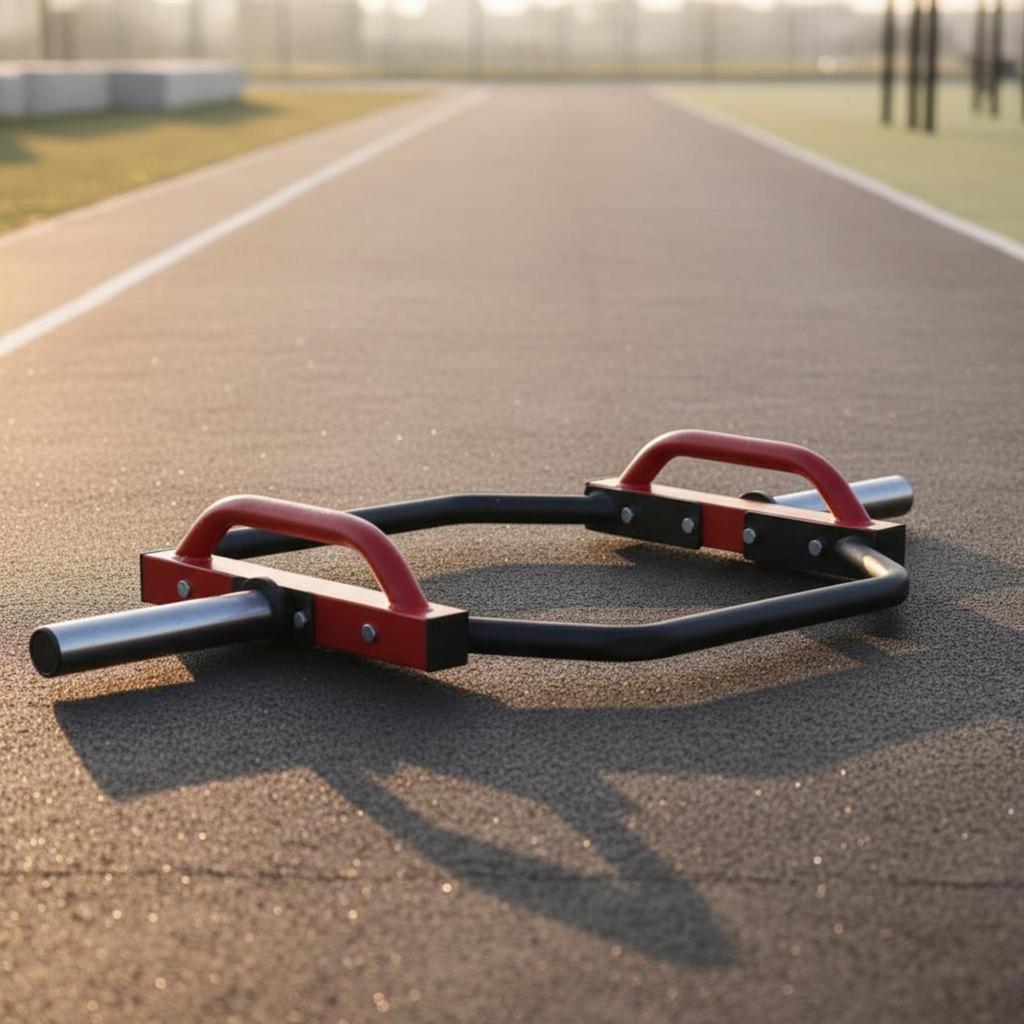 Hexagonal Bar Multiple Grip Hexagon Fitness Equipment for Weight Training, Gym Black Red Handle
