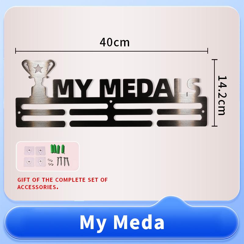 Factory Direct Custom Large Wall Hanger Metal Medal Display Rack for Bulk Medals & Awards Storage