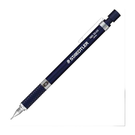 Staedtler Mechanical Pencil 0.3mm Drafting Pencil Night Blue Series Blister Pack 92535 03BK Low Center of Gravity Aluminum Body Knurled Grip 4mm Long