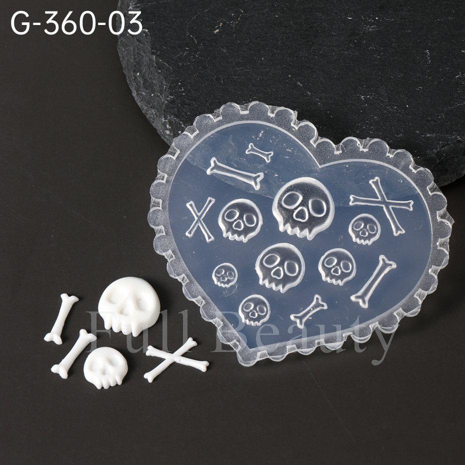 Nail Art Silicone Mold, Mushroom Tulip Peach Blossom Flower Leaf Mango Three-Dimensional Engraving Mold