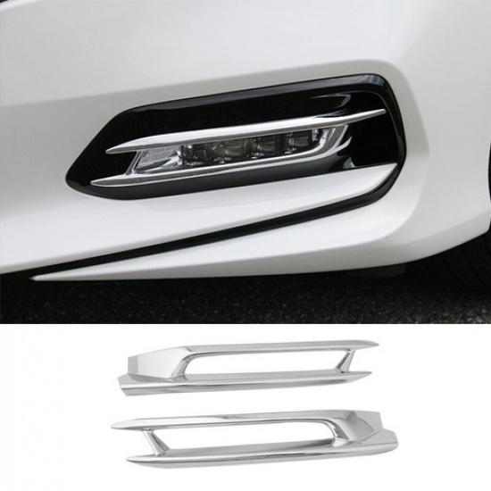 Chrome Exterior Front Fog Light Frame Trim 2PCS Fit For Honda Accord 2018-2020
