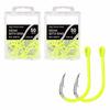 100PCS Fluorescent Green Octopus Fishing Hooks Fishing Accessories  Catfish Bass Tuna Walleye Trout