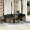 VidaXL Garden Lounge Set 8 Pcs with Grey Cushions Wicker 3267150