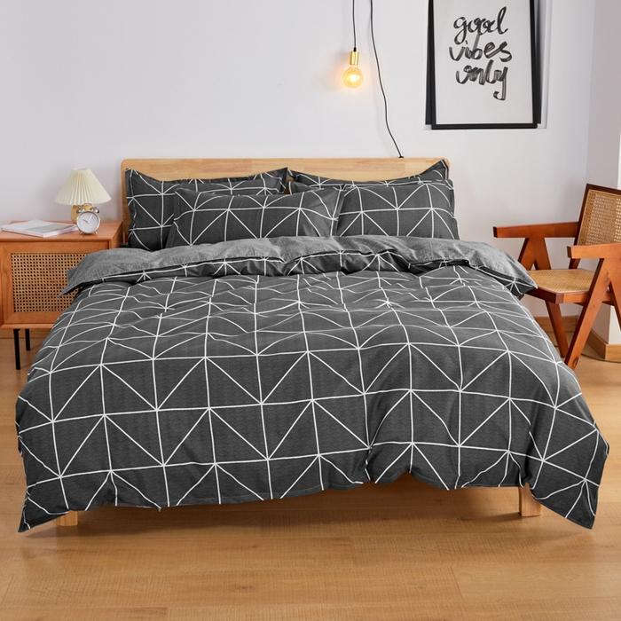 Palm Leaf Comforter Cover Black and White Bedding Set for Kids Teens Adult Women, Leaves Duvet Covers Reversible Quilt Cover Set