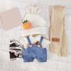Doll Clothes Fashion Overalls Doll Dress Up Pretend Toy Hat Scarf Sweater 20cm Cotton Doll Outfit Accessories Birthday Gift