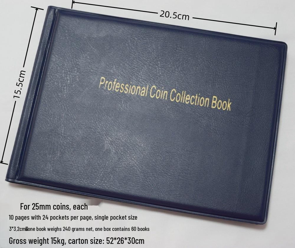 Cross-Border Coin, Medal & Philately Collection Album with Hard-Shell, Transparent Storage for Silver Dollars & Banknotes