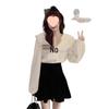 Women's Plus Size Doll Collar Long Sleeve Shirt with Bow Knot, Stylish Spring/Autumn 2025 Design
