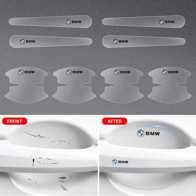 8Pc PVC Transparent Car Door Handle Wrist Bowl Trim Stickers for E90 E60 E61 E93 E87 E36 E46 E53 X1 X3 X5 X6 F30 F20 F10 G30