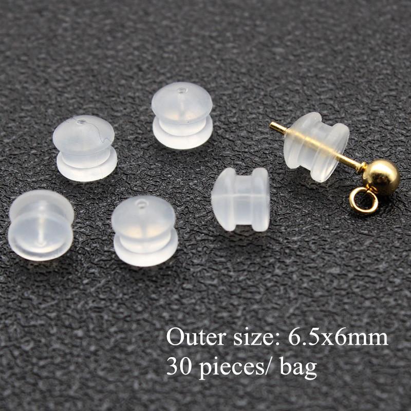 Earrings Screw Backs Anti-Pain Ear Clip Rubber Silicone Earring Back Stoppers for Stud Earrings Ear Plug Blocked Caps DIY Making