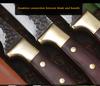 3pcs Forged Sharp Butcher Knife Boning Knife Slicing Knife with Knife Cover Multifunctional Kitchen Knife Set
