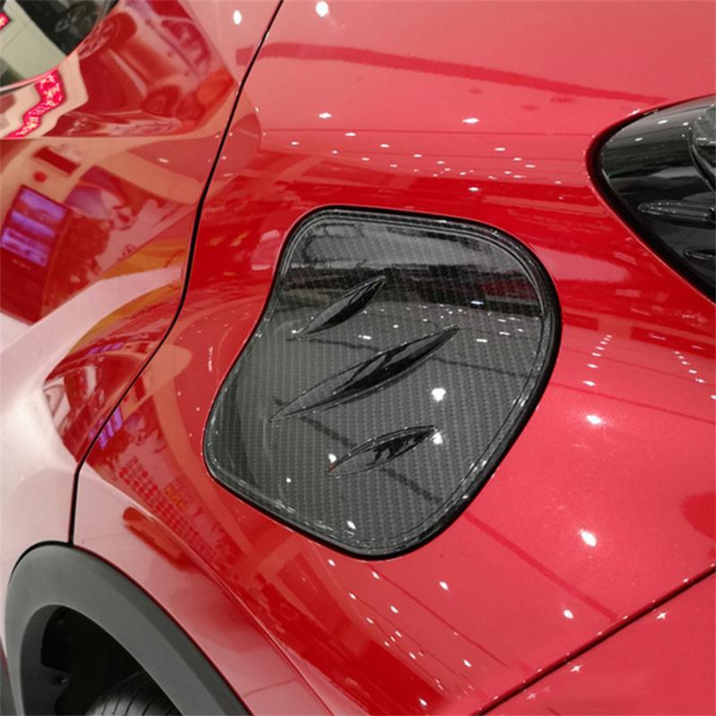 1X Car Carbon Fiber Look Fuel Tank Decorator Cover For Toyota C-Hr Chr Lhd 2018
