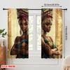 2pcs,2D plane printing Window Curtain Reflections of Elegance Durable Polyester (without rod) Decorations Inside for Bedroom,