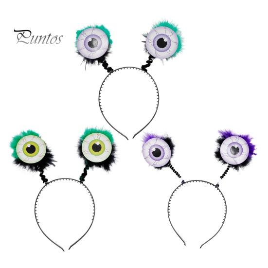 Halloween Scary Eyeball Headband with Big Plush Shapes Exaggerated Decorative Hair Hoop Party Accessories