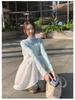 Sweet Korean-Style Women's Spaghetti Strap Vest Dress - 2026 Spring A-Line Layered Mid-Length Skirt
