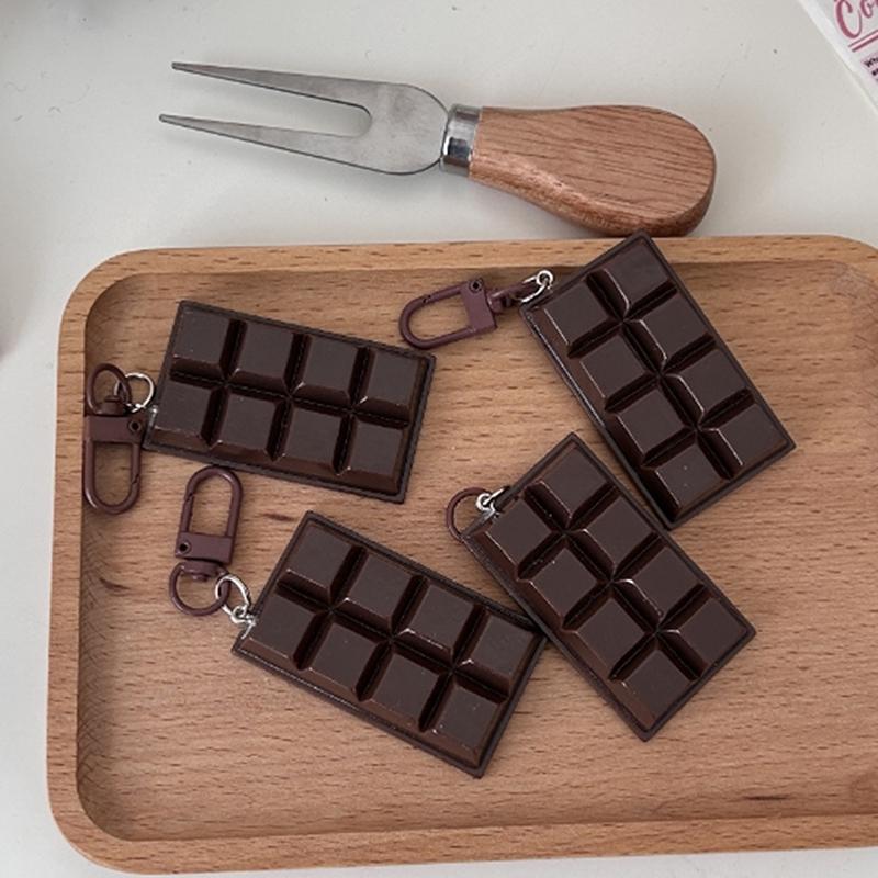 1 Piece Bag Phone Pendant  Modern Simplicity Simulated Cute Food Chocolate Keychain Decorative Business Gift Key Chain