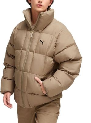 Puffer Logo Jacket Beige