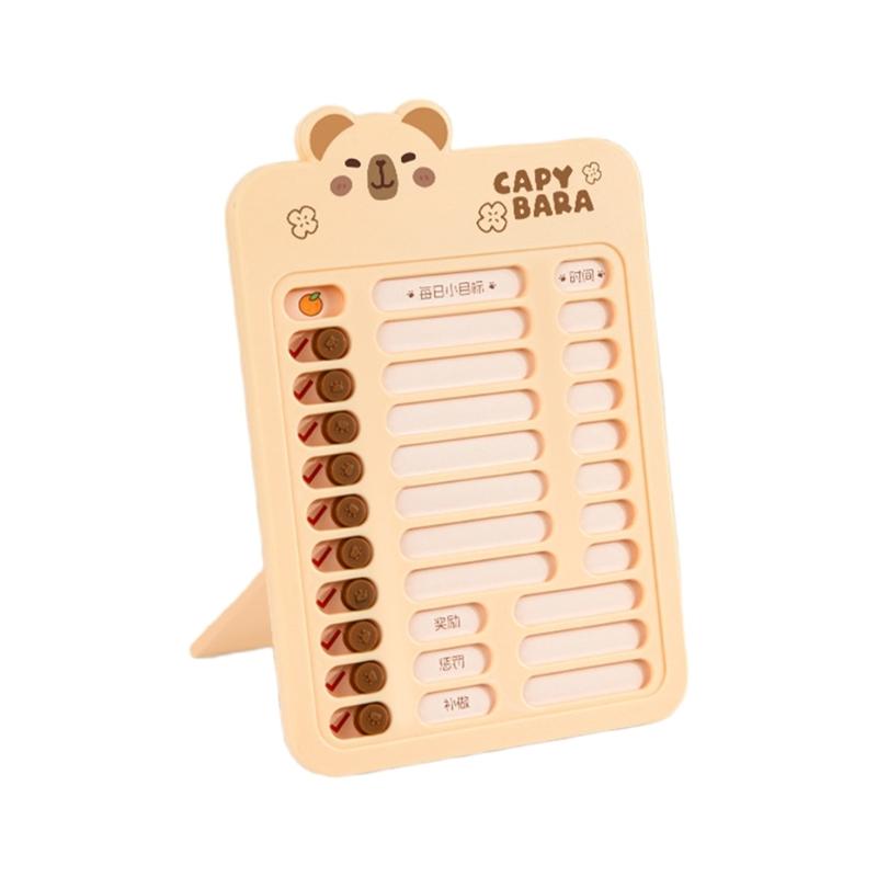 Kids Daily Routine Chart For Children Daily Chore Chart Educational Visual Schedule Board 15x23.2cm for Task Management шоколадный