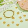 80Pcs Alloy Pendants Heart with Tree of Life Charms Golden 19x17x1mm