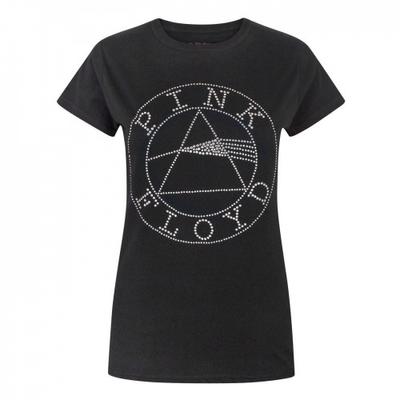 Womens/Ladies Dark Side Of The Moon Diamante T-Shirt