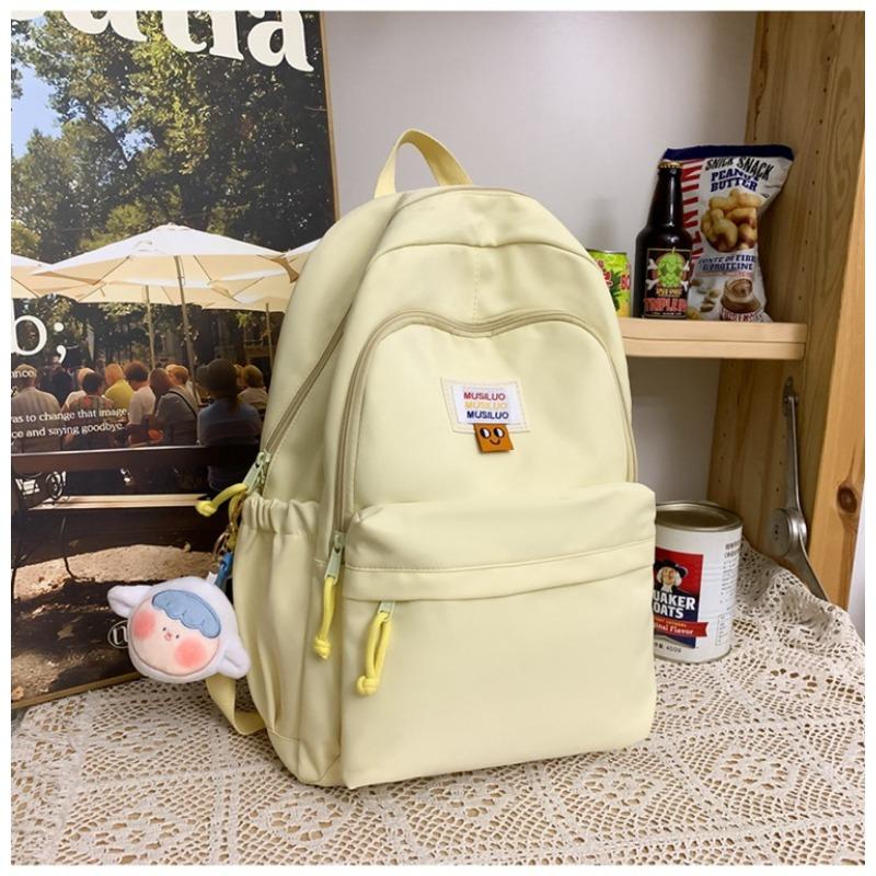 Large Capacity Backpack Cute Girl Solid Color College Student Junior High School Fashion New Backpack