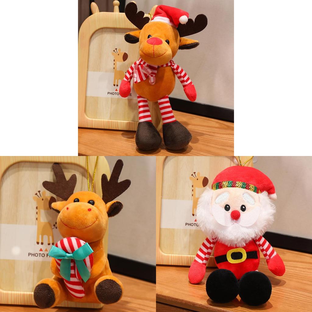 Christmas Santa Plush Toy Reindeer Snowman Decoration For Childrens Gift