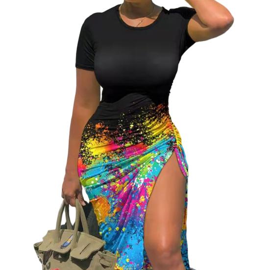 

Женское платье-футляр облегающее с круглым вырезом, плиссированное, с кулиской, платье-футляр, клубная одежда M