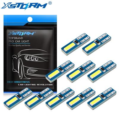 10Pcs Canbus T5 W3W 74 286 W1.2W Led Wedge Dashboard Lamps 12V Car Interior Lights Bulb Warning Indicator Instrument White Red