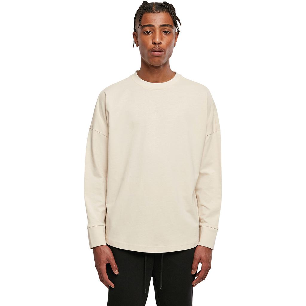 Build Your Brand Pánské oversized tričko s dlouhým rukávem ve střihu