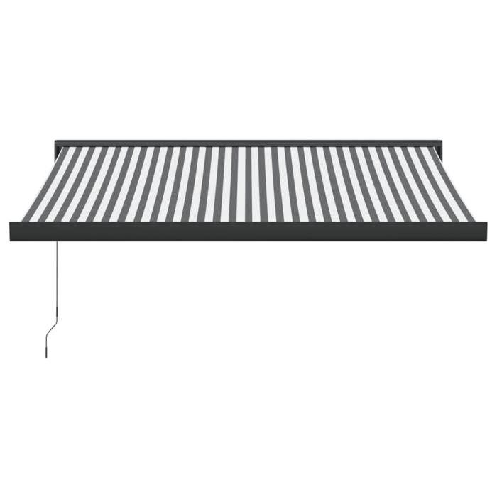 VidaXL Retractable Awning Anthracite/White 3x2.5 M Fabric and Aluminum, Awning, Door Awning, Garden Awning, Awning, 3216128
