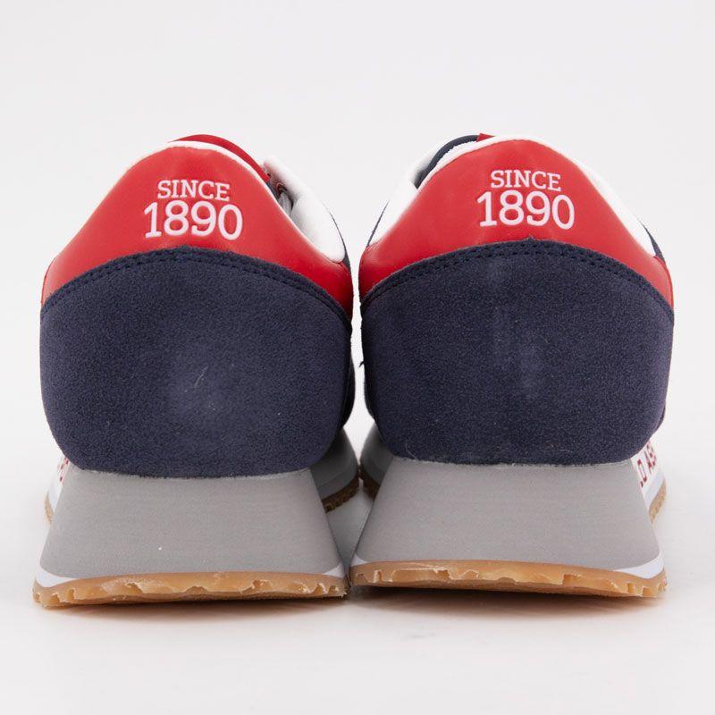 Aster Bi-color Navy Red Sneakers with White Laces for Men US POLO